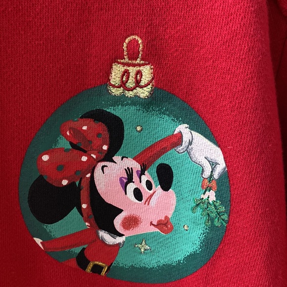 Disney Parks Christmas Minnie Mouse full zip hoodie red Walt Disney World XL - Picture 3 of 7